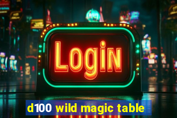 d100 wild magic table