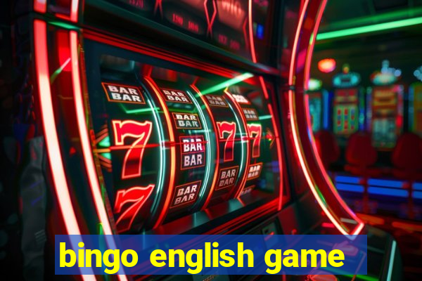 bingo english game