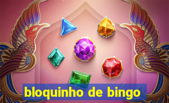 bloquinho de bingo