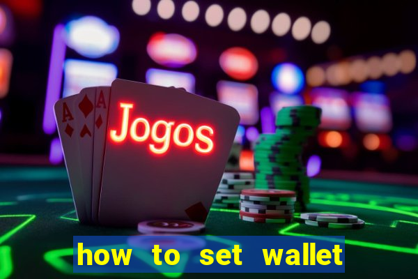 how to set wallet password in bingo plus