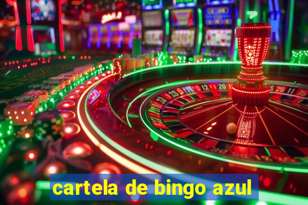 cartela de bingo azul