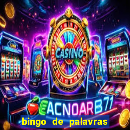 bingo de palavras para 3 ano