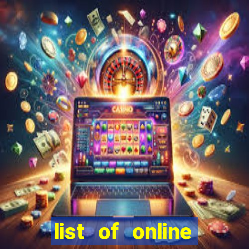 list of online slot sites