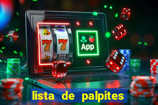 lista de palpites jogos de hoje