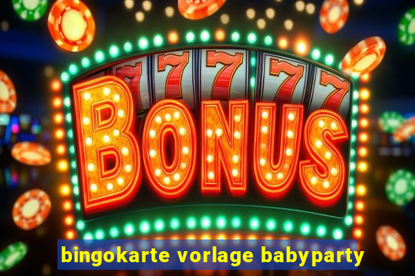 bingokarte vorlage babyparty