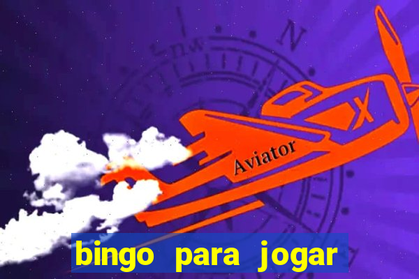 bingo para jogar com os amigos