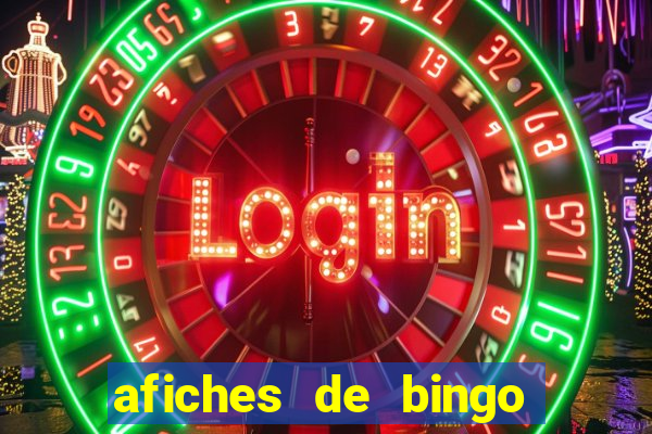 afiches de bingo para editar