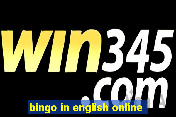 bingo in english online