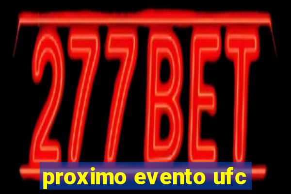 proximo evento ufc