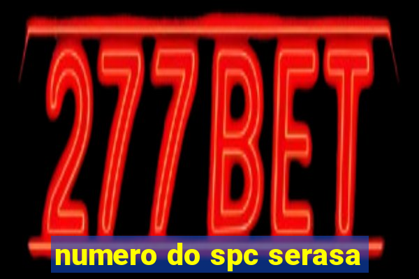 numero do spc serasa