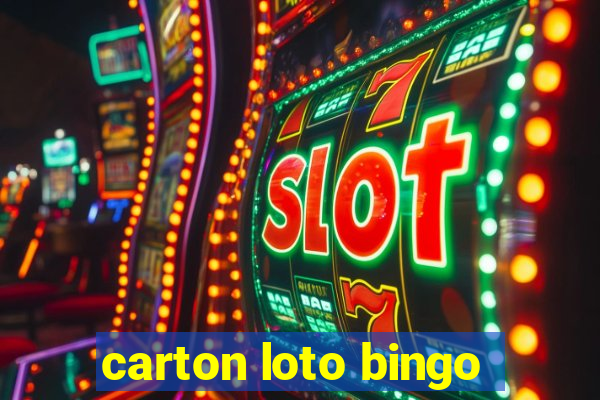 carton loto bingo