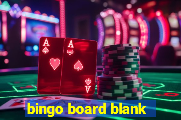 bingo board blank