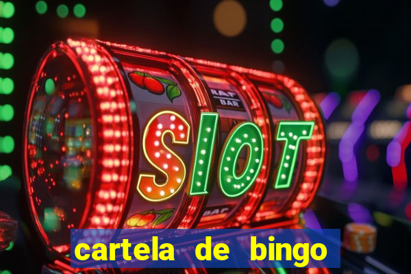 cartela de bingo para preencher