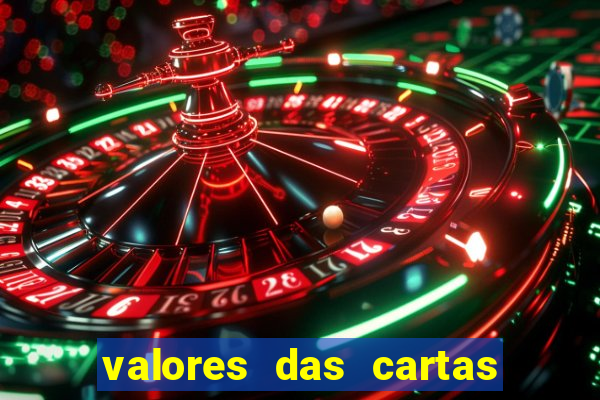 valores das cartas no 21