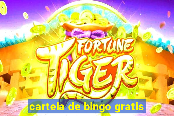 cartela de bingo gratis