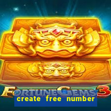 create free number bingo card