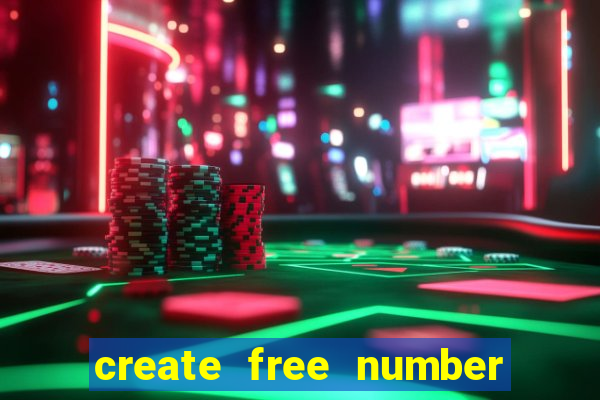 create free number bingo card