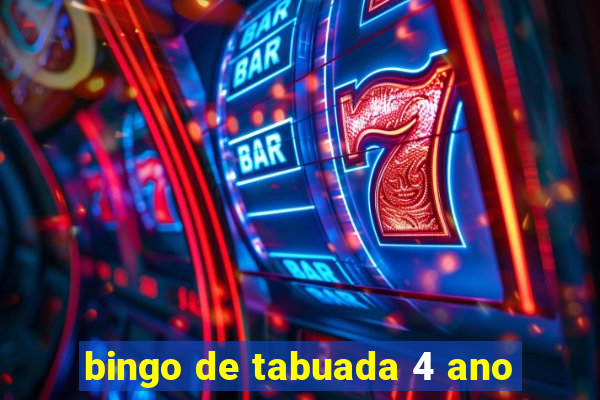 bingo de tabuada 4 ano