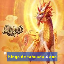 bingo de tabuada 4 ano