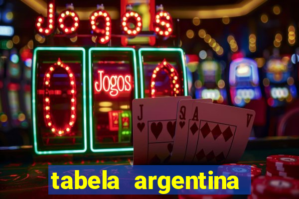 tabela argentina torneo betano