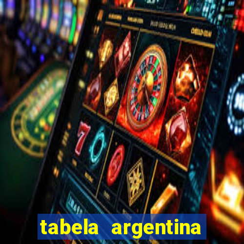 tabela argentina torneo betano