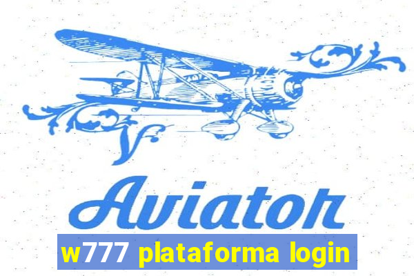 w777 plataforma login