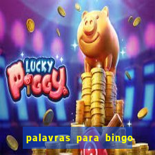 palavras para bingo cha de bebe