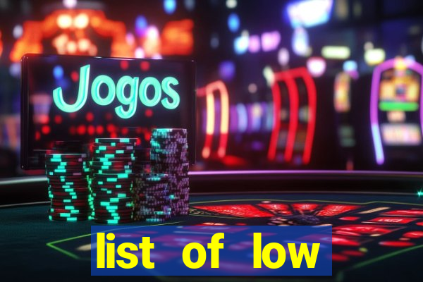 list of low volatility slot machines