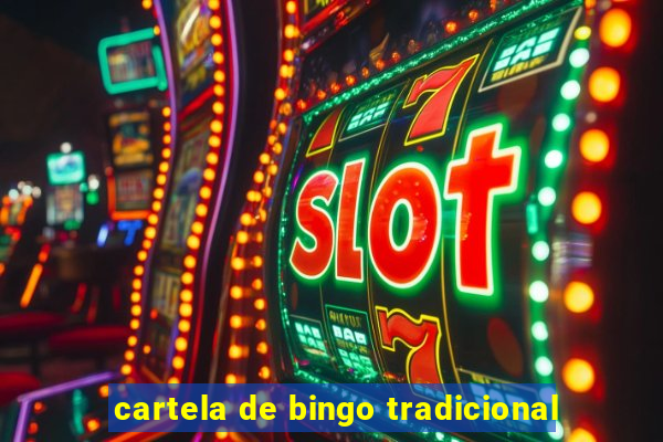 cartela de bingo tradicional