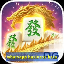 whatsapp business beta