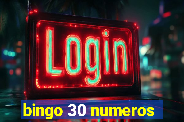 bingo 30 numeros