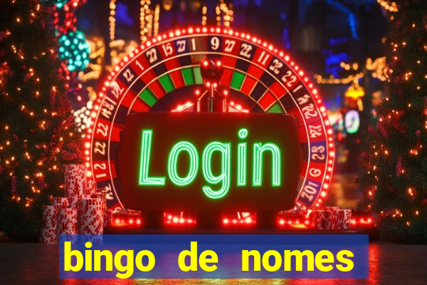 bingo de nomes educa??o infantil