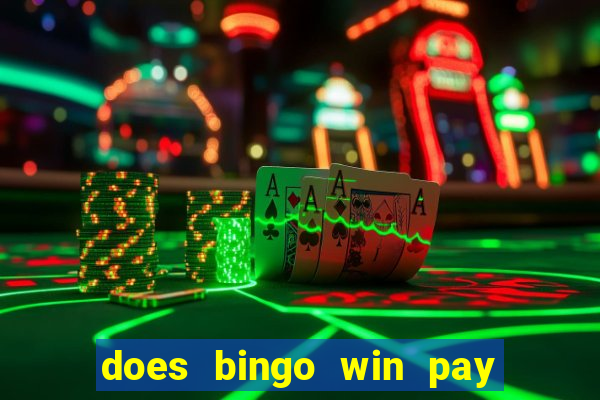 does bingo win pay real money