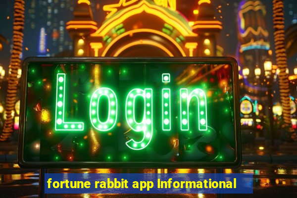 fortune rabbit app Informational