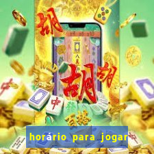 horário para jogar fortune tiger hoje