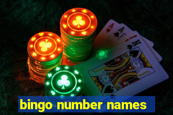 bingo number names