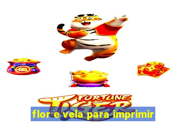 flor e vela para imprimir