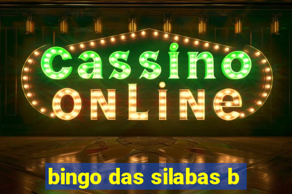 bingo das silabas b