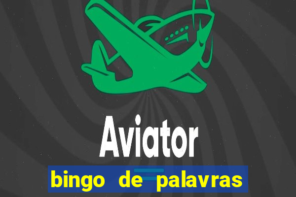 bingo de palavras 3 ano