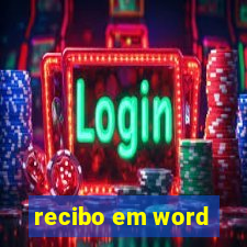 recibo em word