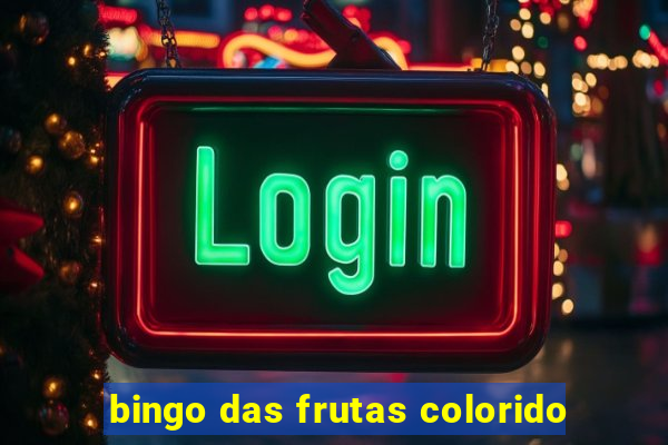 bingo das frutas colorido