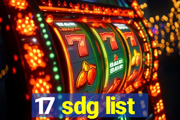 17 sdg list