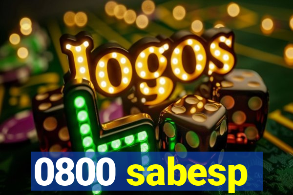 0800 sabesp