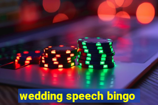 wedding speech bingo