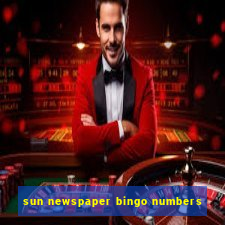 sun newspaper bingo numbers