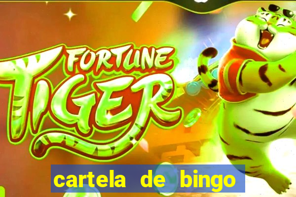 cartela de bingo com letras