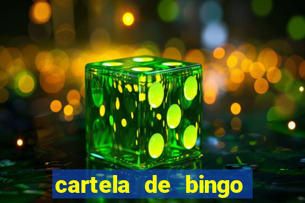 cartela de bingo de letras