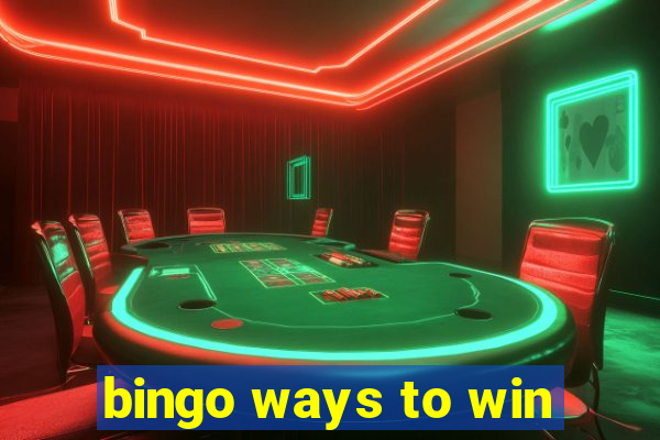 bingo ways to win