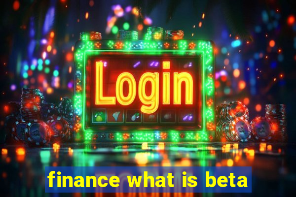 finance what is beta