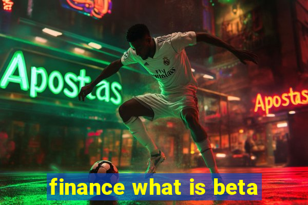 finance what is beta